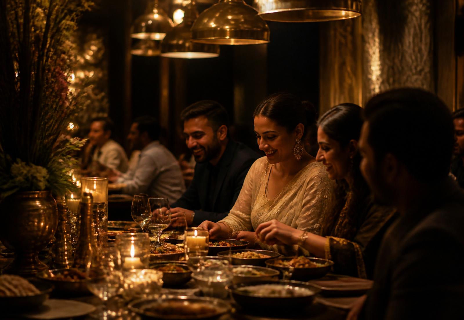 Guests dining